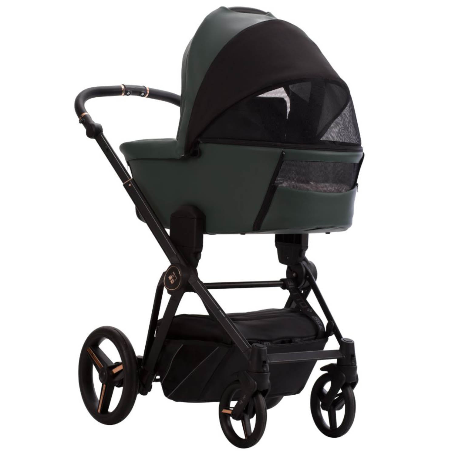 Коляска 2в1 Bebetto Monti Pro 02 Stella т.зеленый зеленый - фото 4