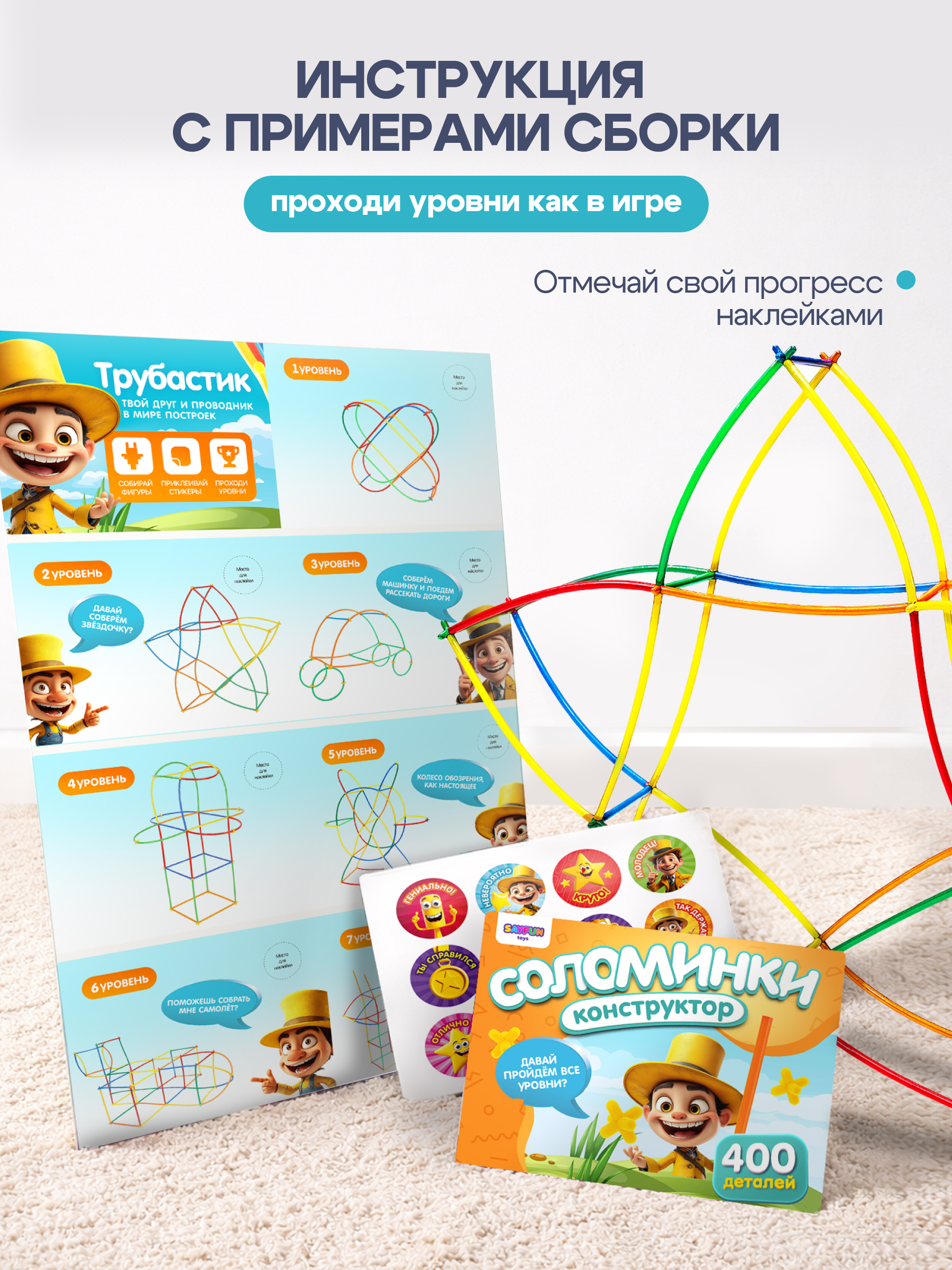 Конструктор SAYFUN toys 400 дет. - фото 12