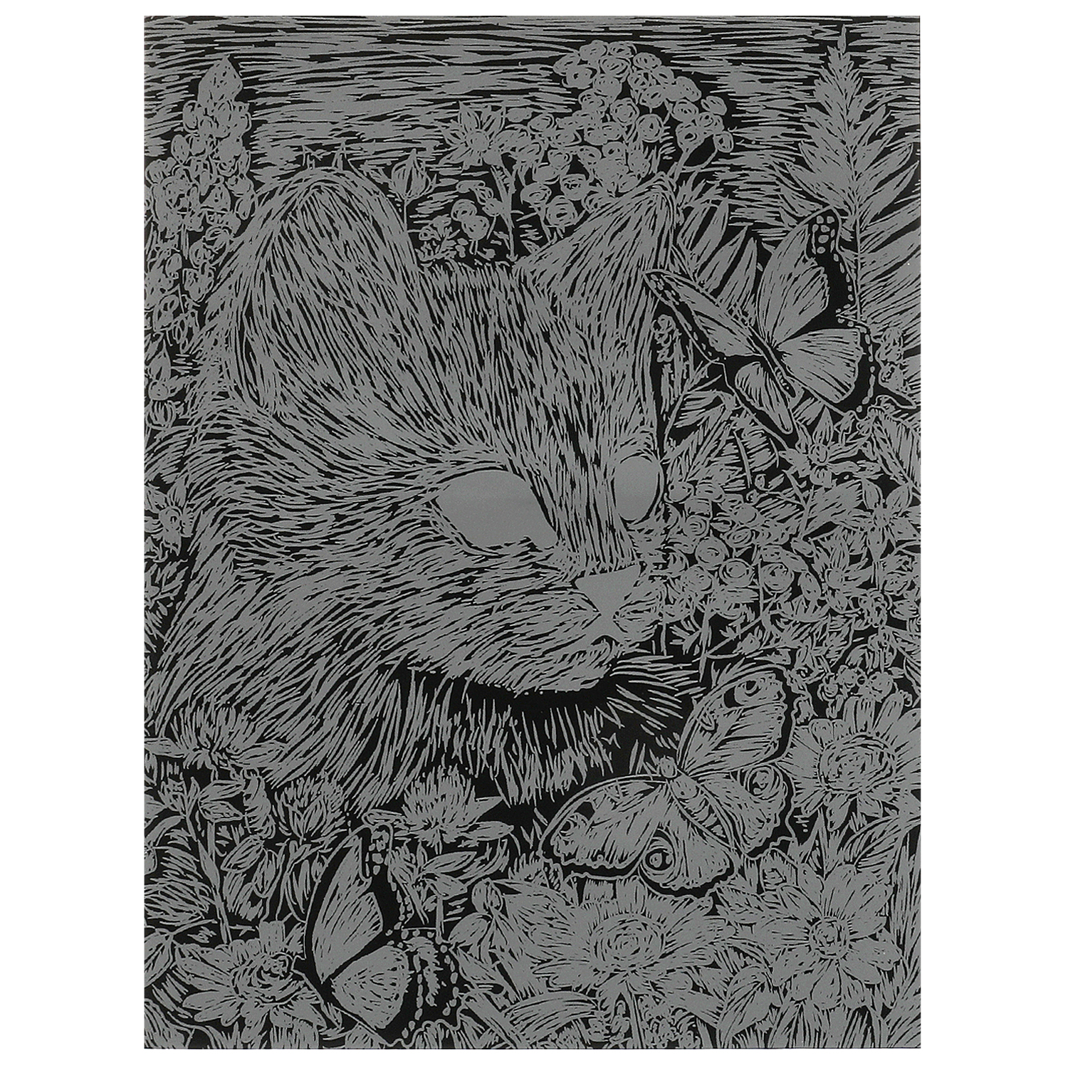 Гравюра Multiart Котик с бабочкой - фото 3