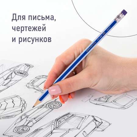 Карандаши чернографитные Brauberg 12 шт.