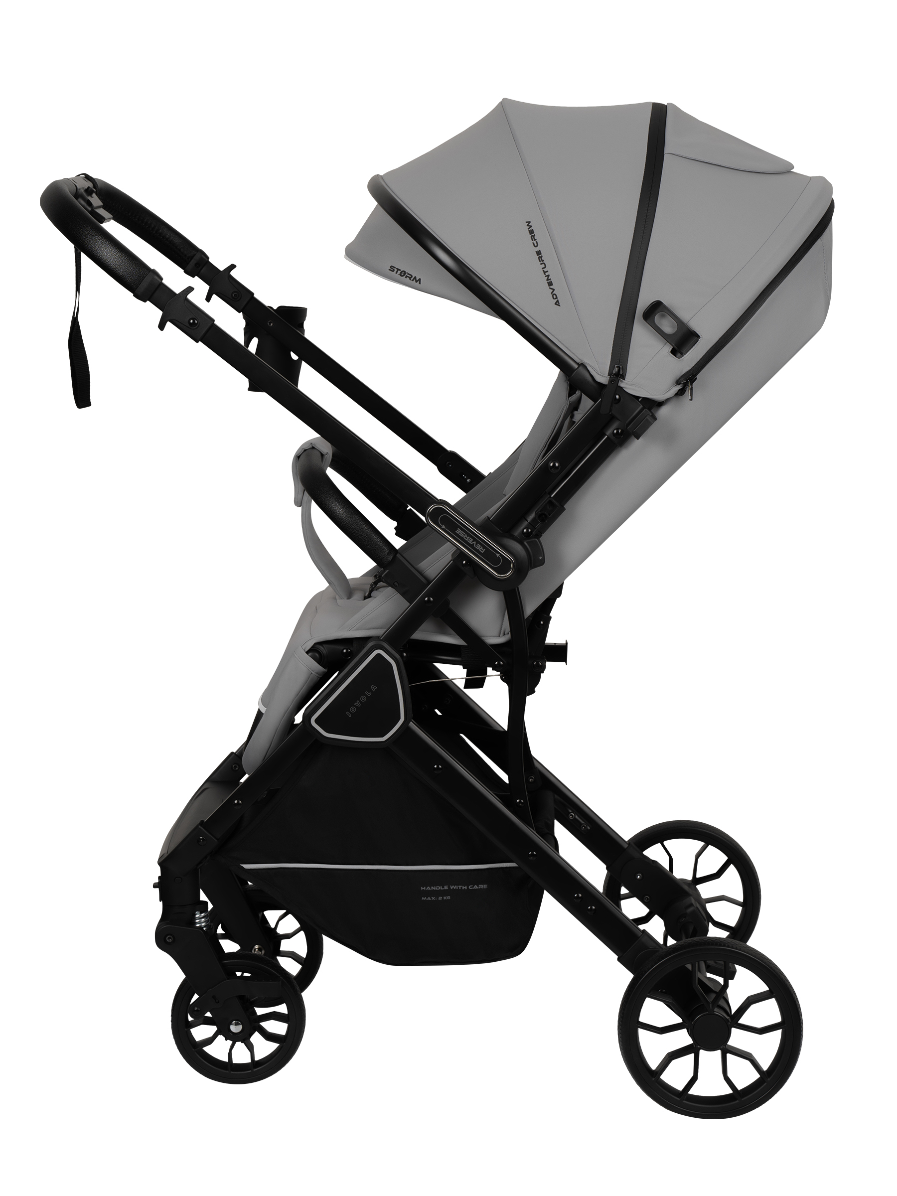 Коляска прогулочная JOVOLA Storm, светло-серый - фото 19