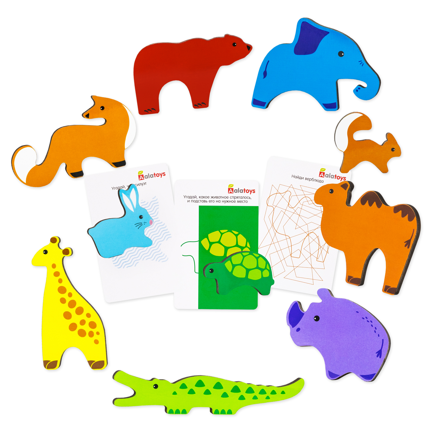 Игрушка Alatoys рамка-вкладыш Животные Монтессори - фото 12