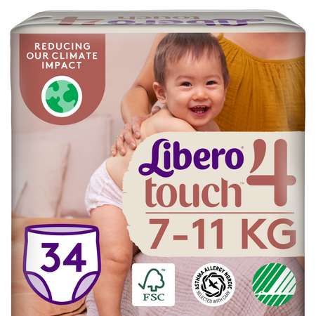 Трусики Libero 4 (7-11 кг) 34 шт.