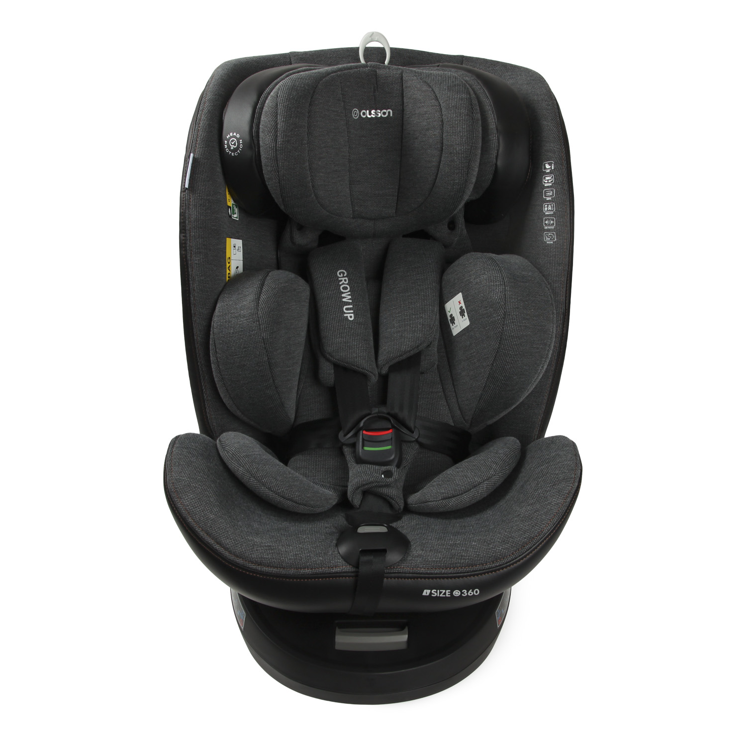 Автокресло Olsson Grow Up Grey Isofix 0+/1/2/3 (0-36 кг) - фото 9
