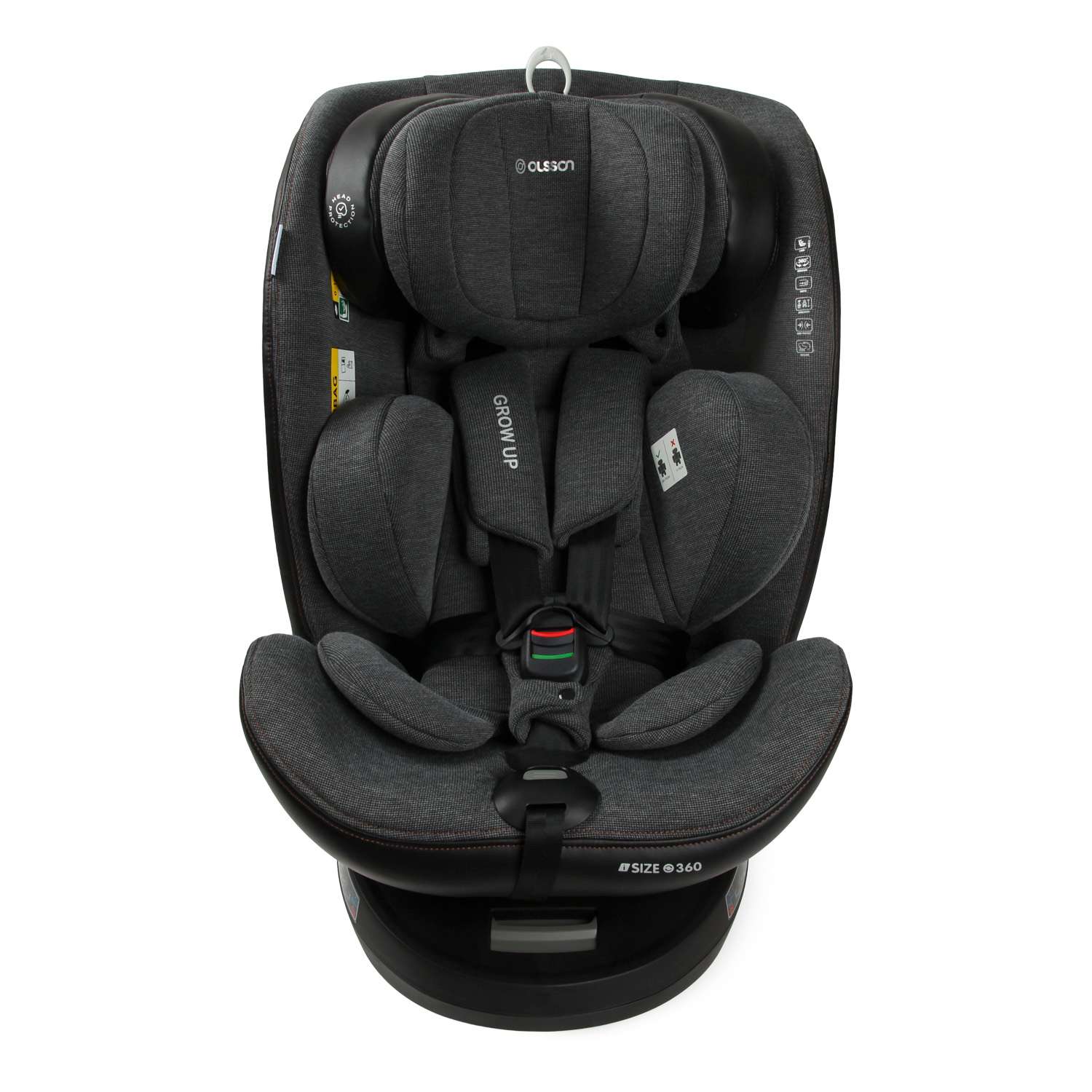 Автокресло Olsson Grow Up Grey Isofix 0+/1/2/3 (0-36 кг) - фото 10