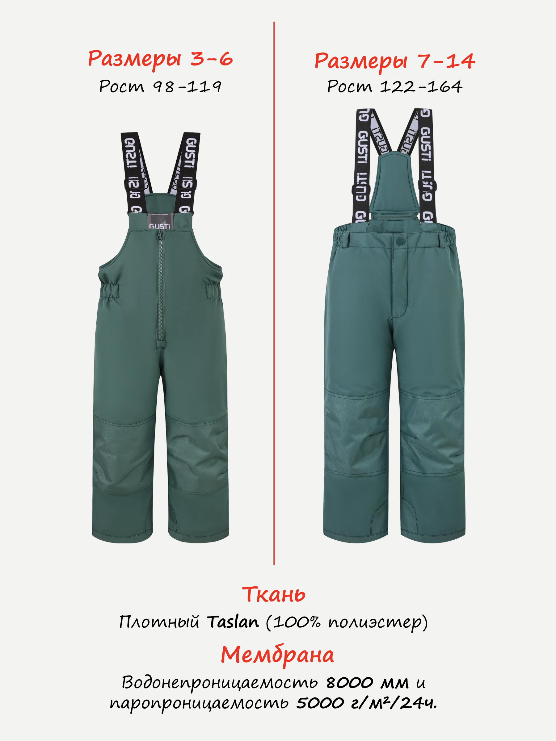 Полукомбинезон GUSTI GW5UP292-SPRUCE - фото 3