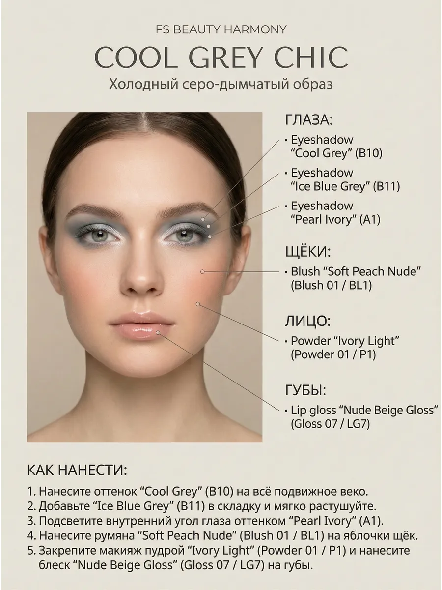 Подарочный набор декортивной косметики FS Beauty De Lux - фото 15