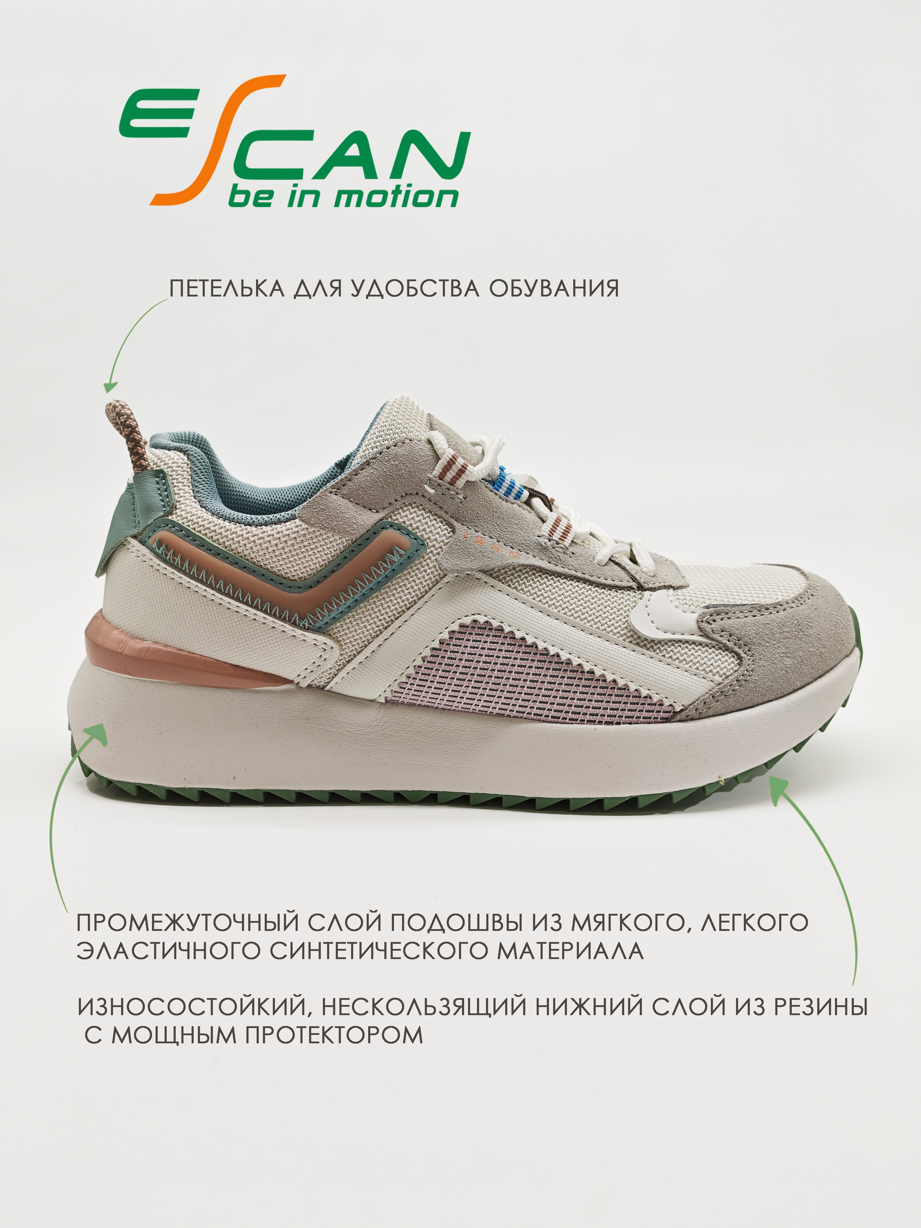 Кроссовки Escan ES621037-5 - фото 2