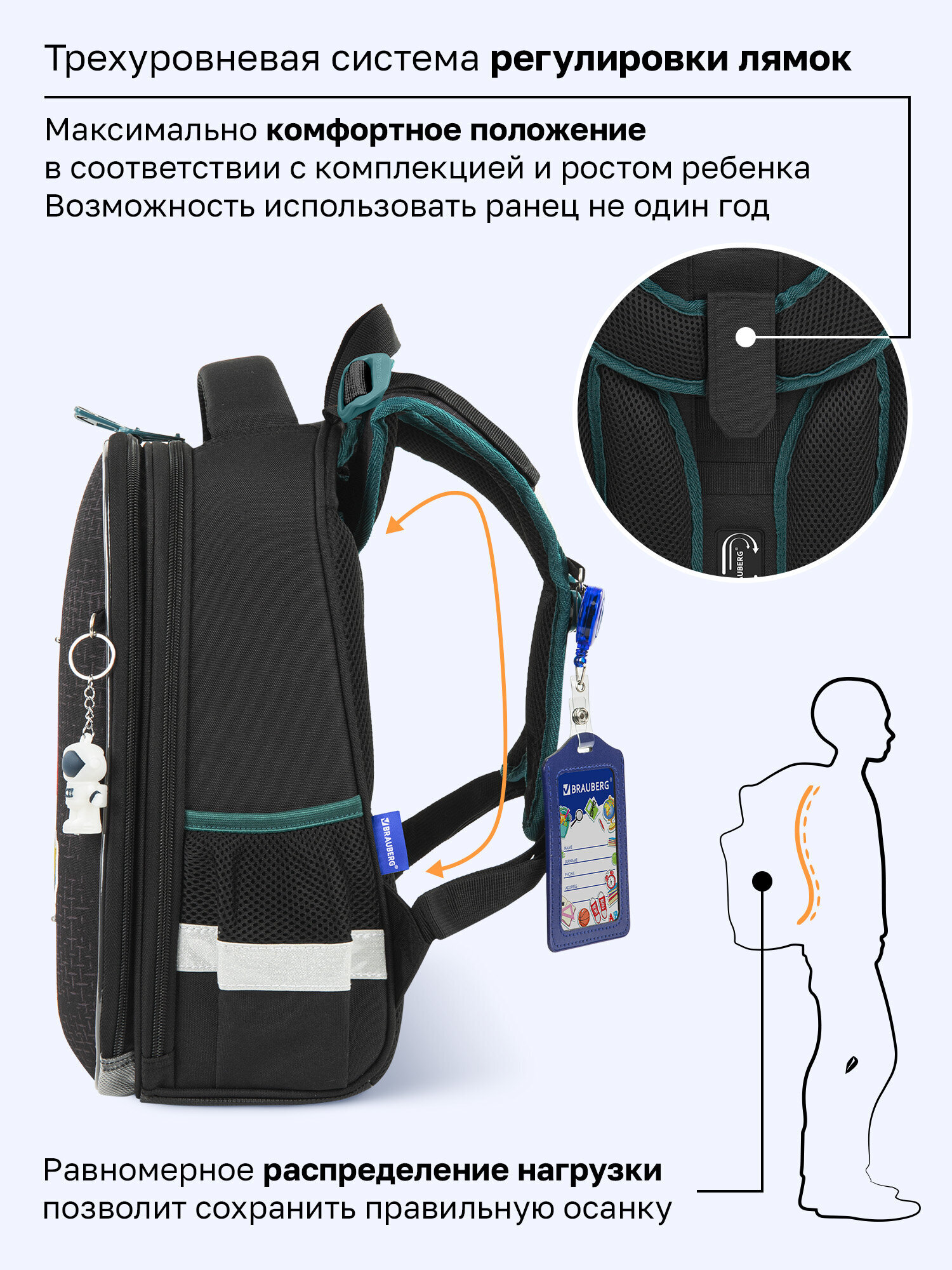 Ранец Brauberg Premium Space mission - фото 6