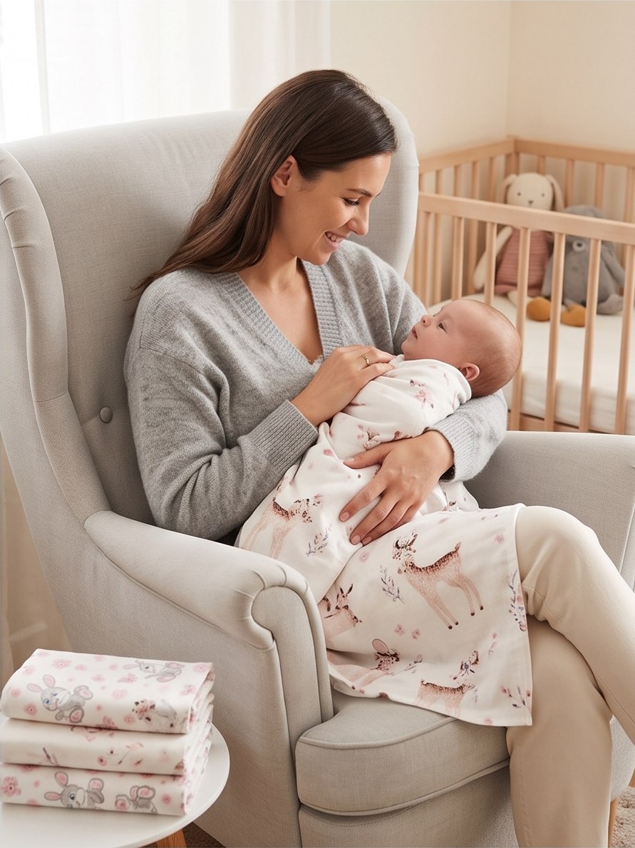 Пелёнка LISa baby store ситец 90х110 см 4 шт. - фото 5