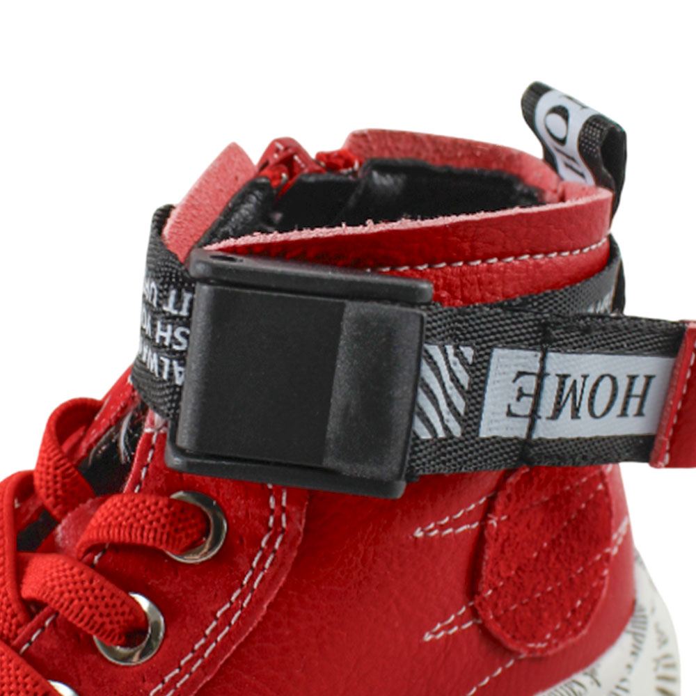 Кеды Europen F-10718-СВ EUROPEN Кеды высокие для девочки,красно-белый - фото 5