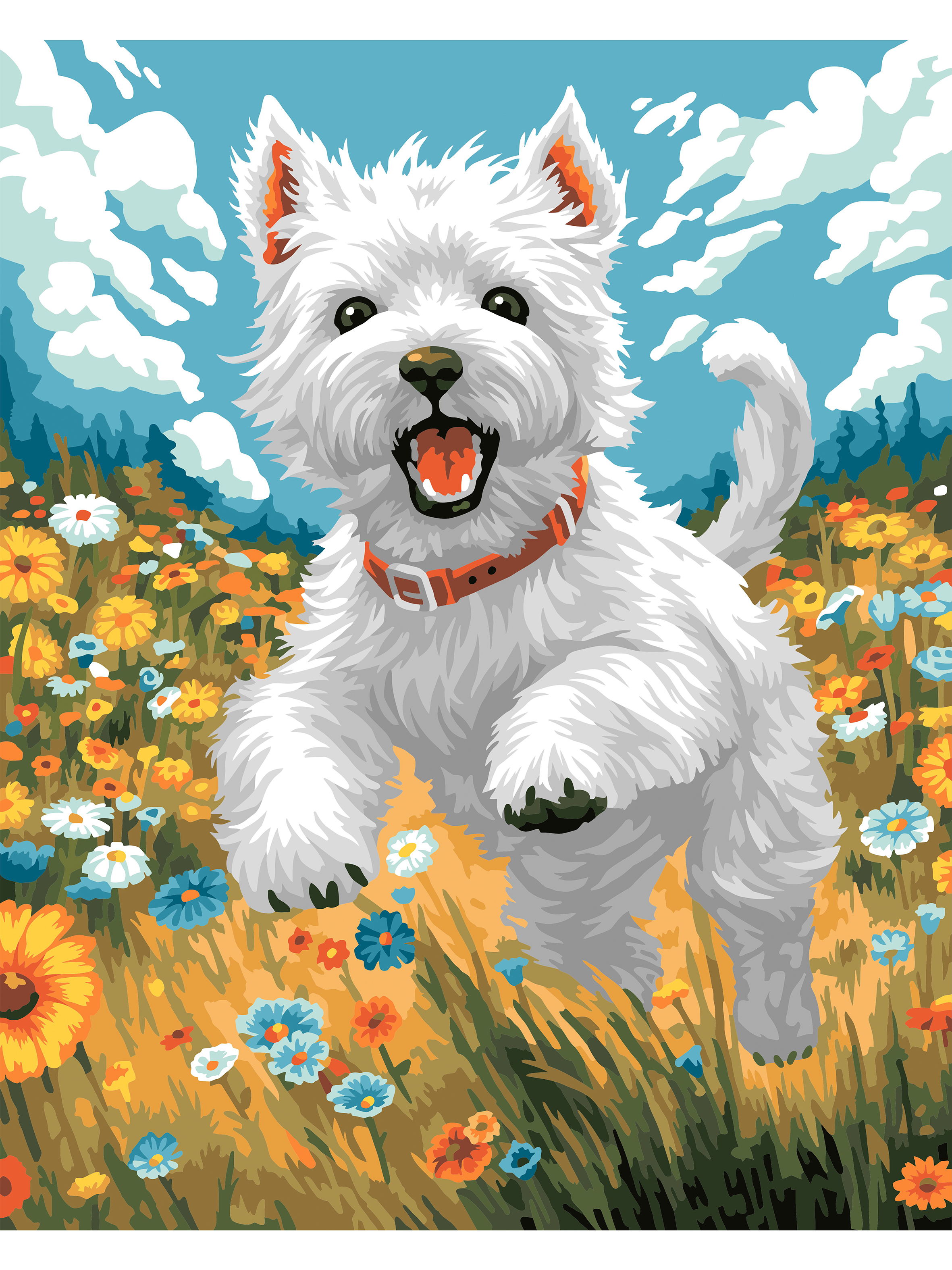 Картина по номерам Art sensation Пёс на лугу в ассортименте - фото 2