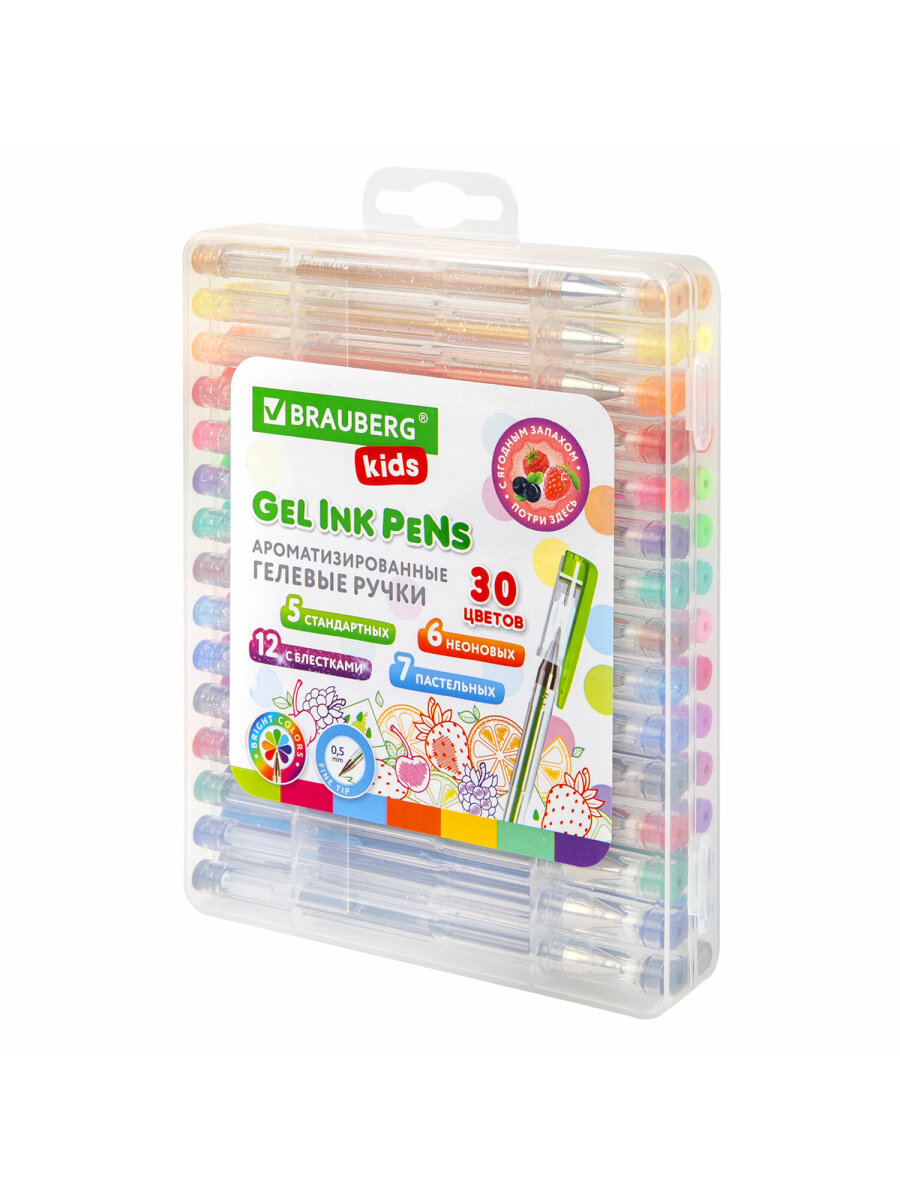 Ручка гелевая Brauberg 30 шт. - фото 17