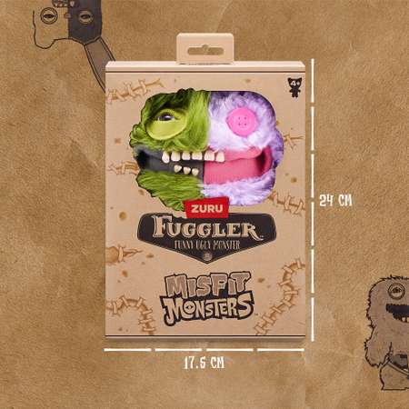 Мягкая игрушка FUGGLER Зубастик Половинки 24 см