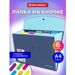 Папка-органайзер Brauberg синяя с голубым А4