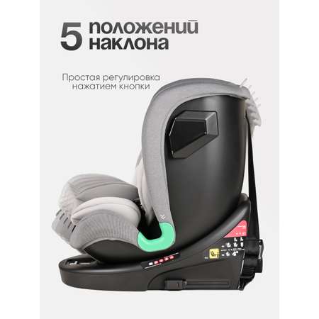 Автокресло Tomix Shield Isofix 0+/1/2/3 (0-36 кг) серый