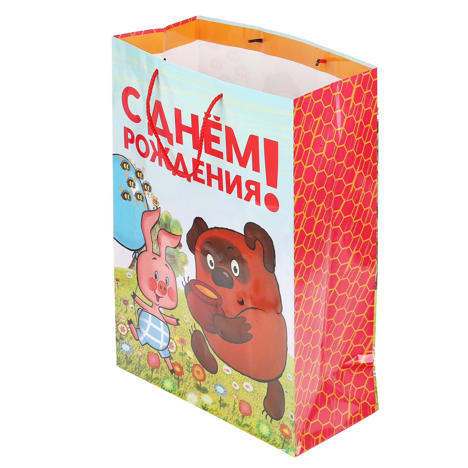 Пакет Чудо Праздник Союзмультфильм Винни Пух Глянцевый 33.5*45*15см 396252 - фото 5