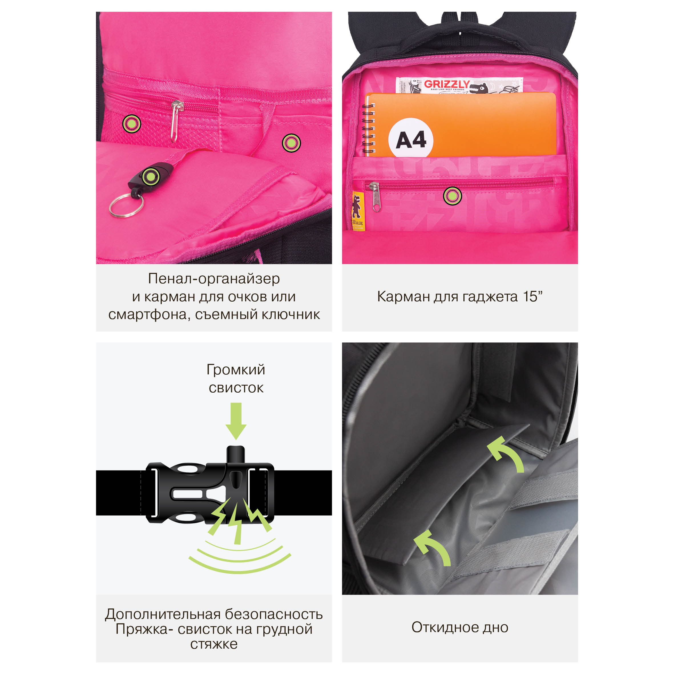 Рюкзак Grizzly для девочки - фото 12