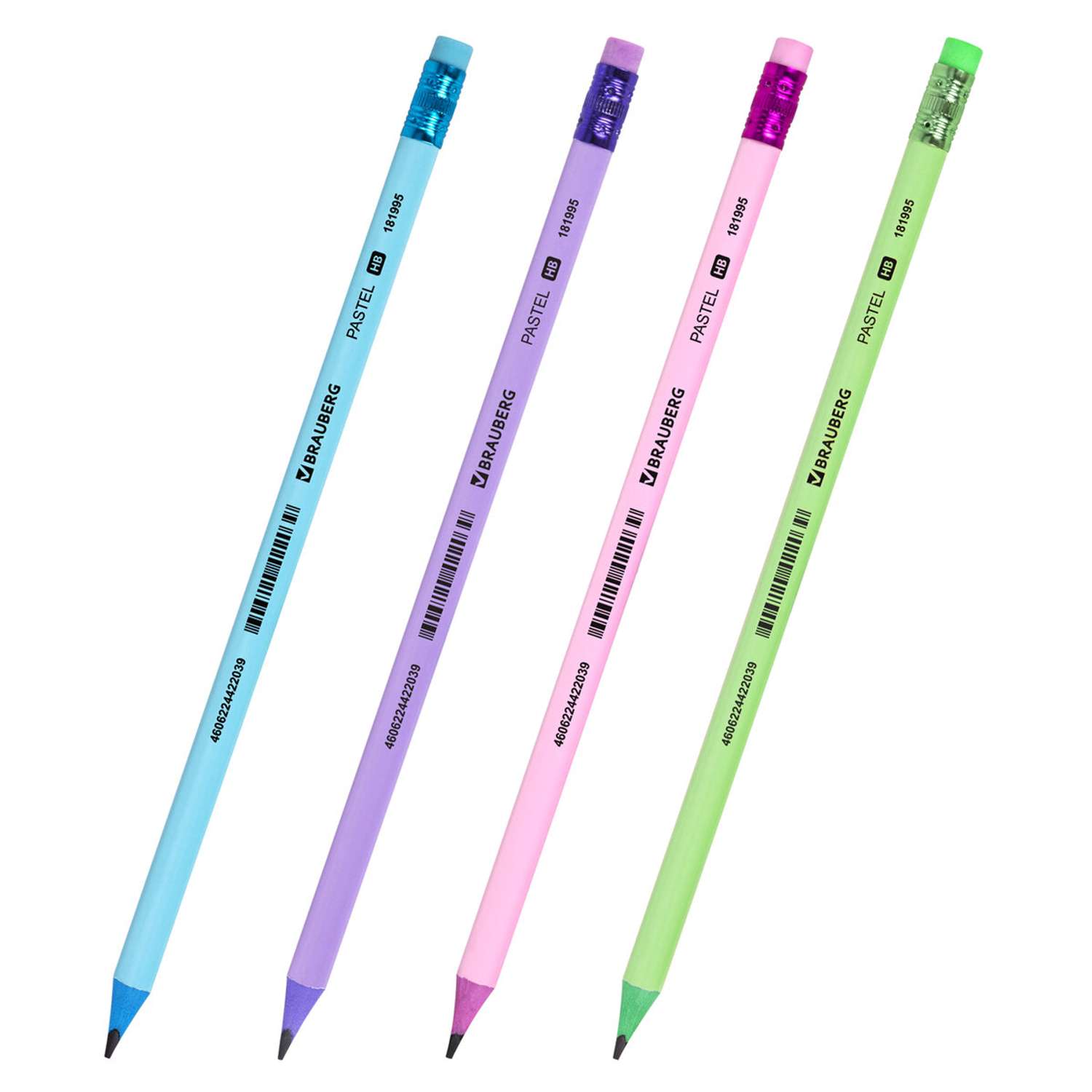 Карандаши чернографитные Brauberg 1 шт. в ассортименте - фото 1
