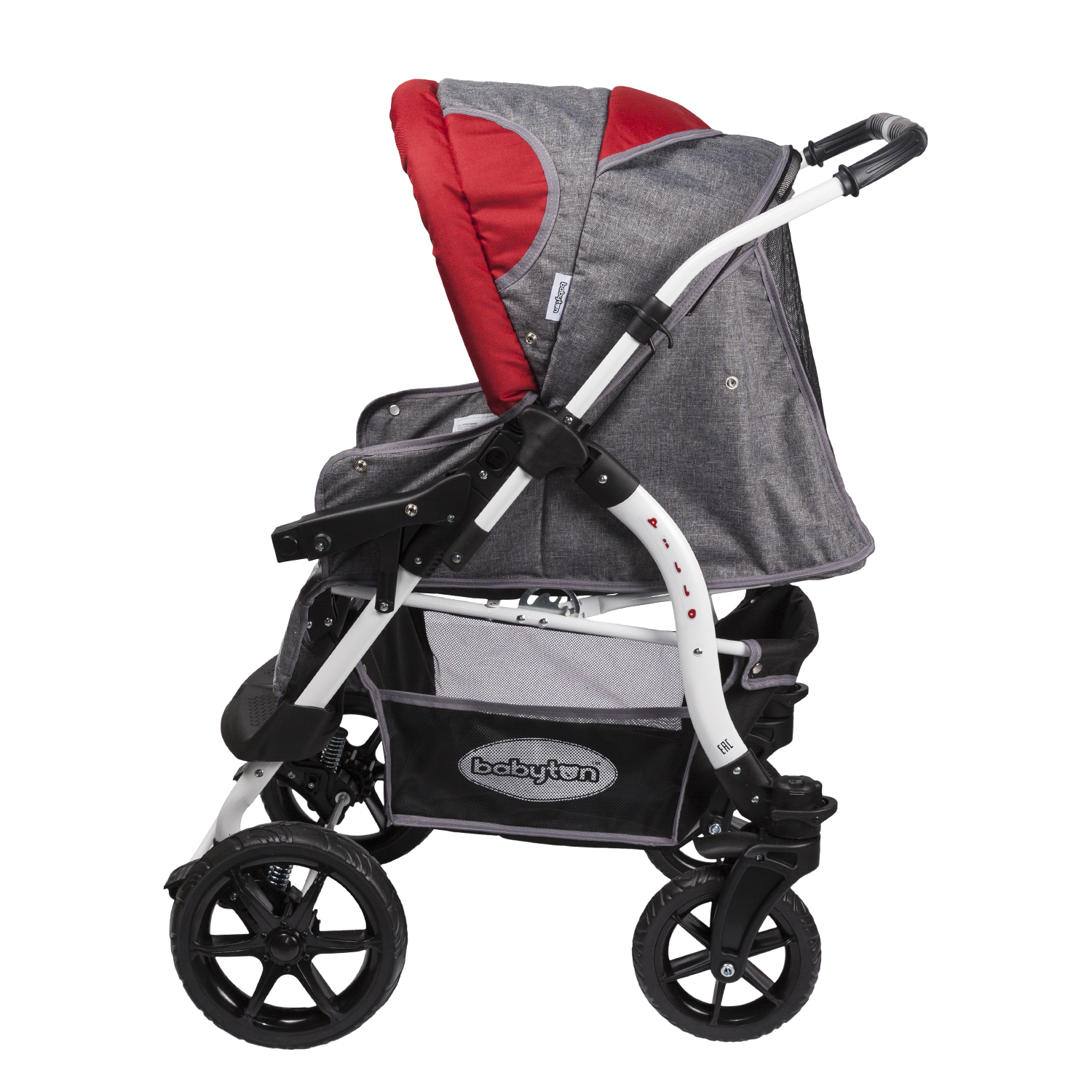 Коляска трансформер Babyton Pillo OX Grey-Red - фото 8
