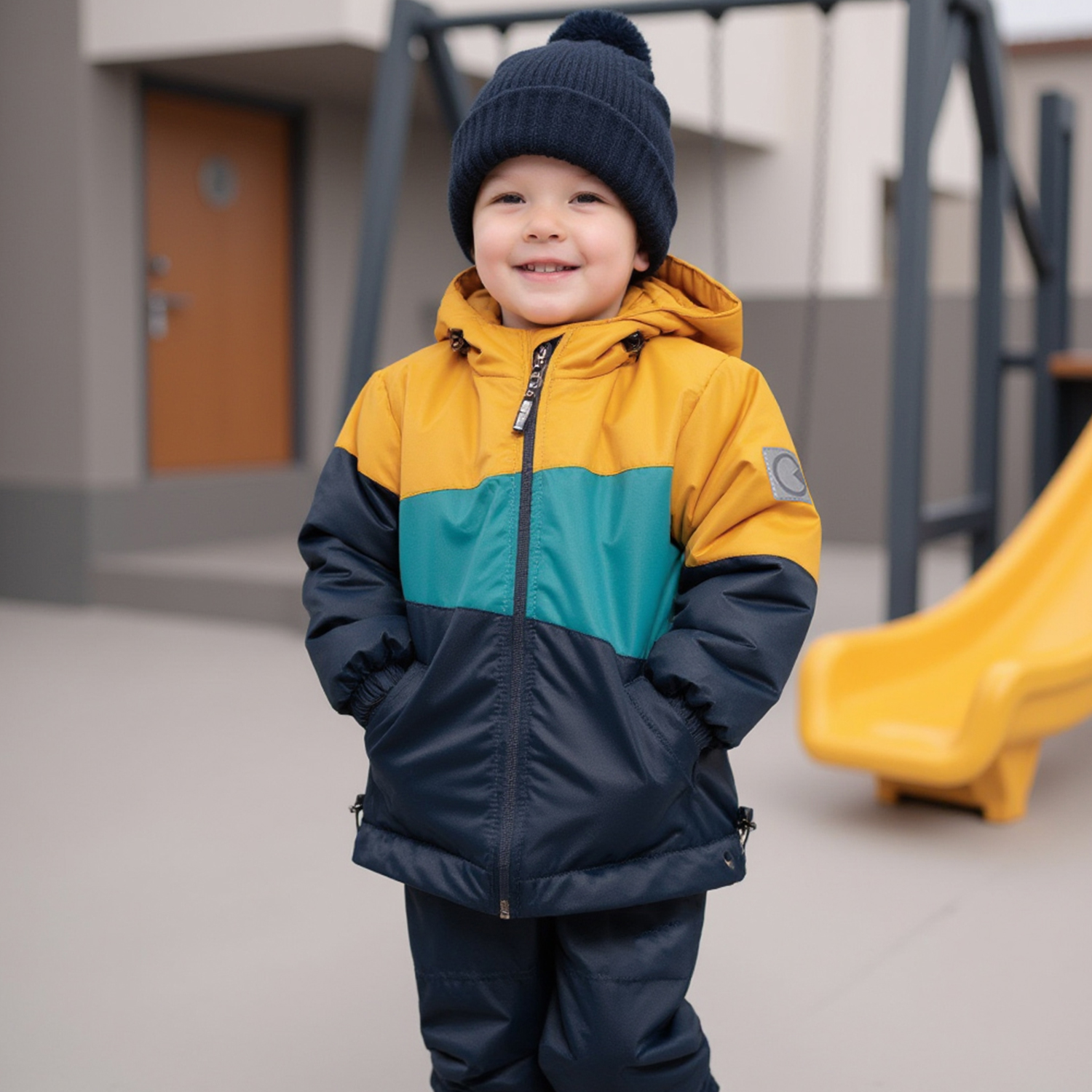 Куртка и брюки LEO 5019В_горчичный+синий - фото 16