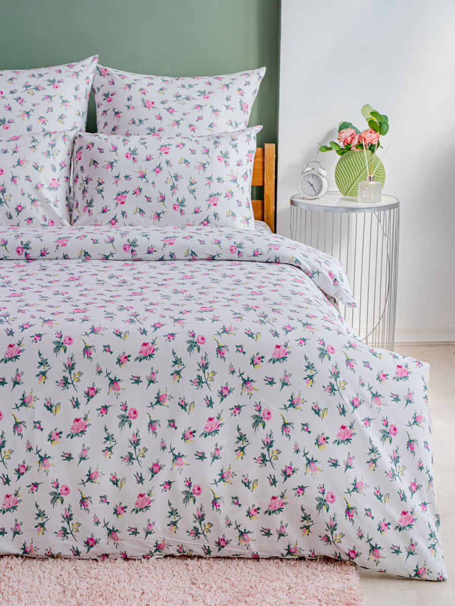 Комплект постельного белья LOVEBERRY Розовая симфония двуспальный 4 предм. - фото 4