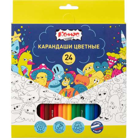 Карандаши цветные Комус 24 шт.