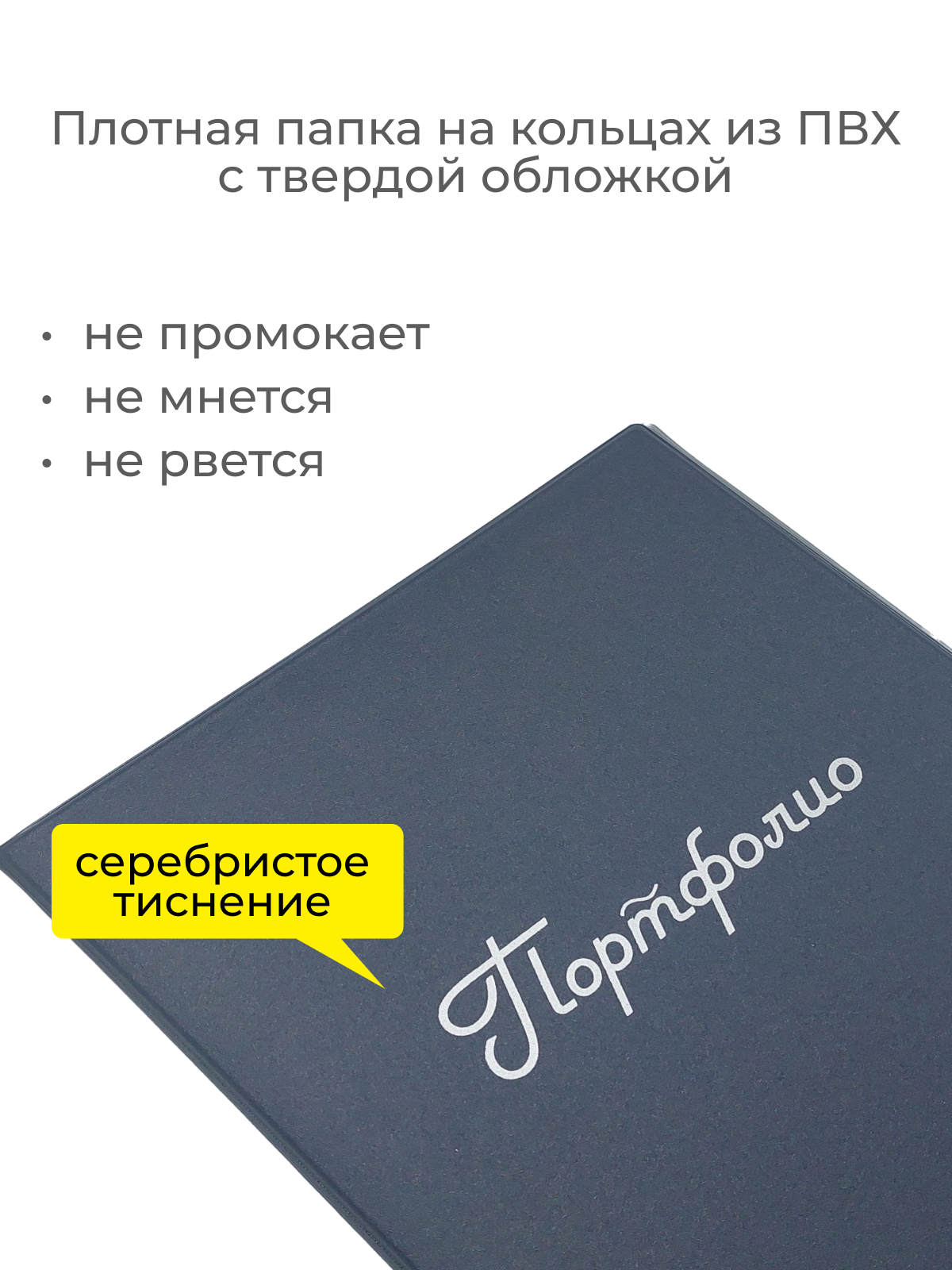 Папка dpskanc Портфолио на кольцах синяя - фото 6