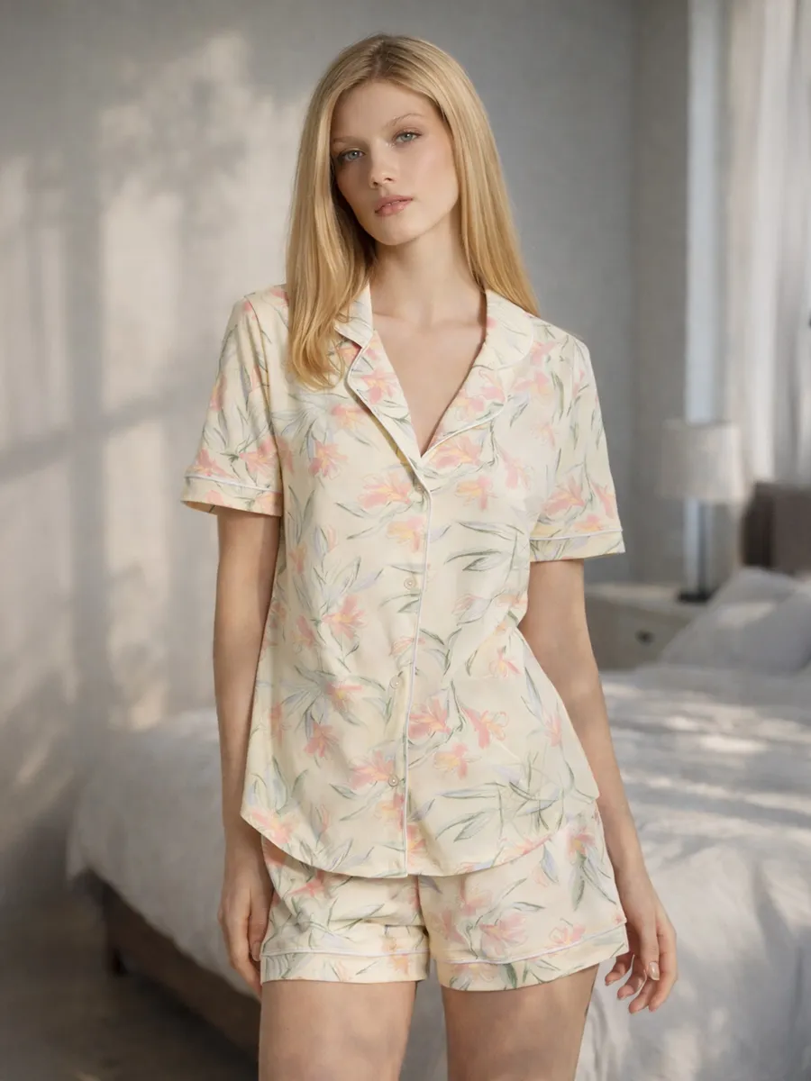 Пижама Mark Formelle (Марк Формэль) 592478/лилии на сливочном - фото 1