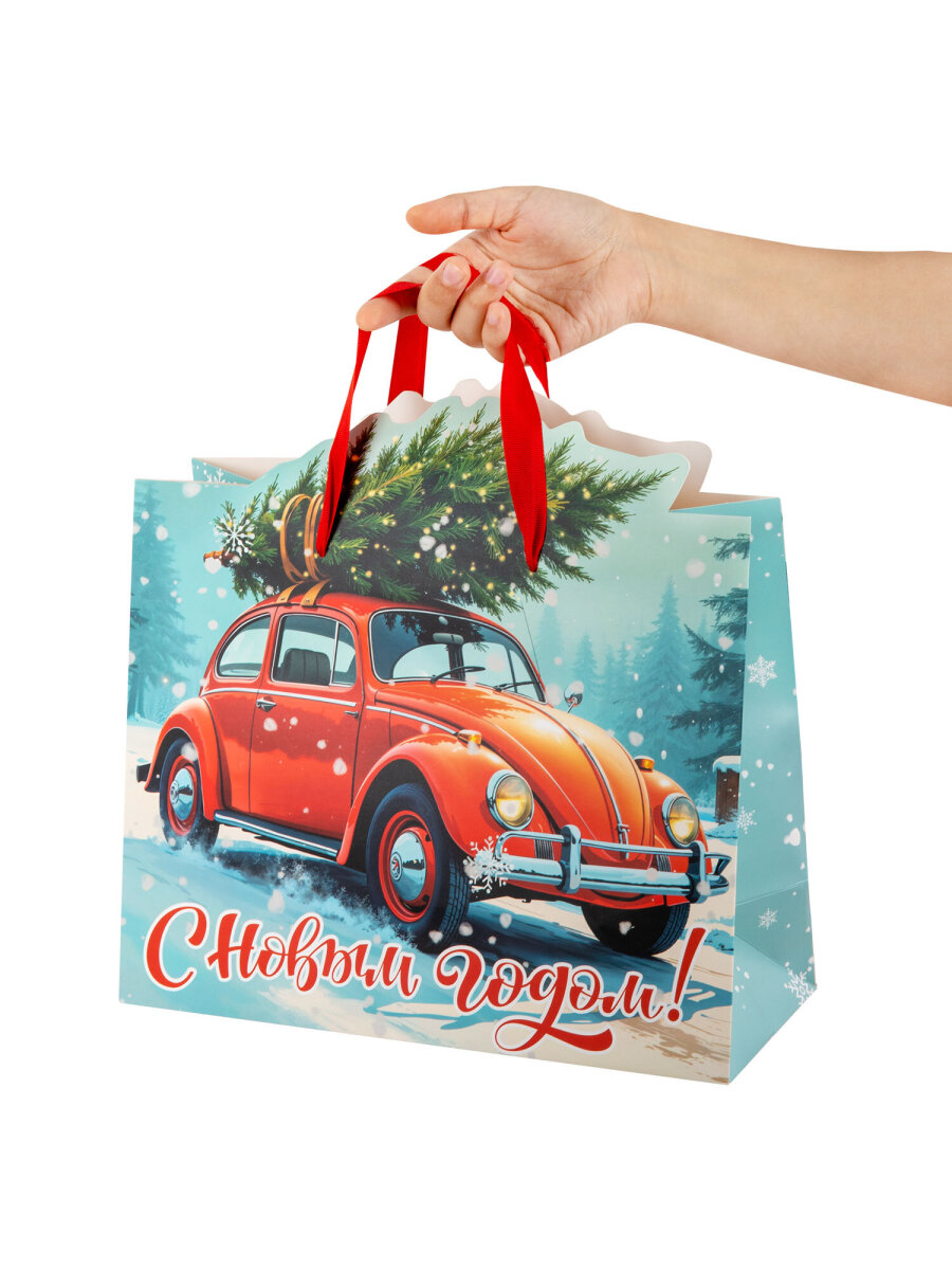 Пакет подарочный новогодний Золотая сказка пакетики для подарков и сладостей набор 4 штуки - фото 8