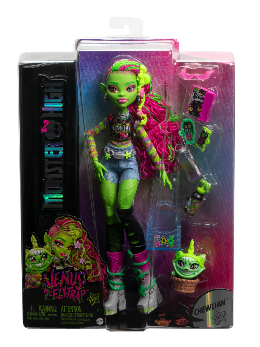 Кукла модельная Mattel Monster High Венера Макфлайтрап с питомцем высота 28 см HRP81 - фото 4