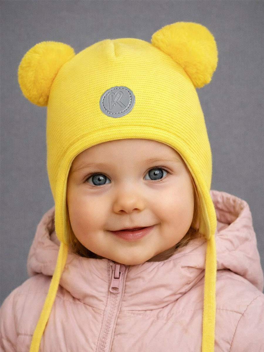 Шапка ПриКиндер M3-1957 Цвет: желтый/молоко - фото 1