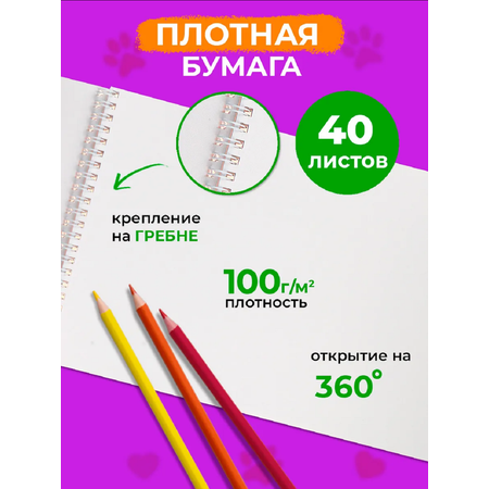 Альбом Prof-Press Животные-художники А4 40 лист. 2 шт.