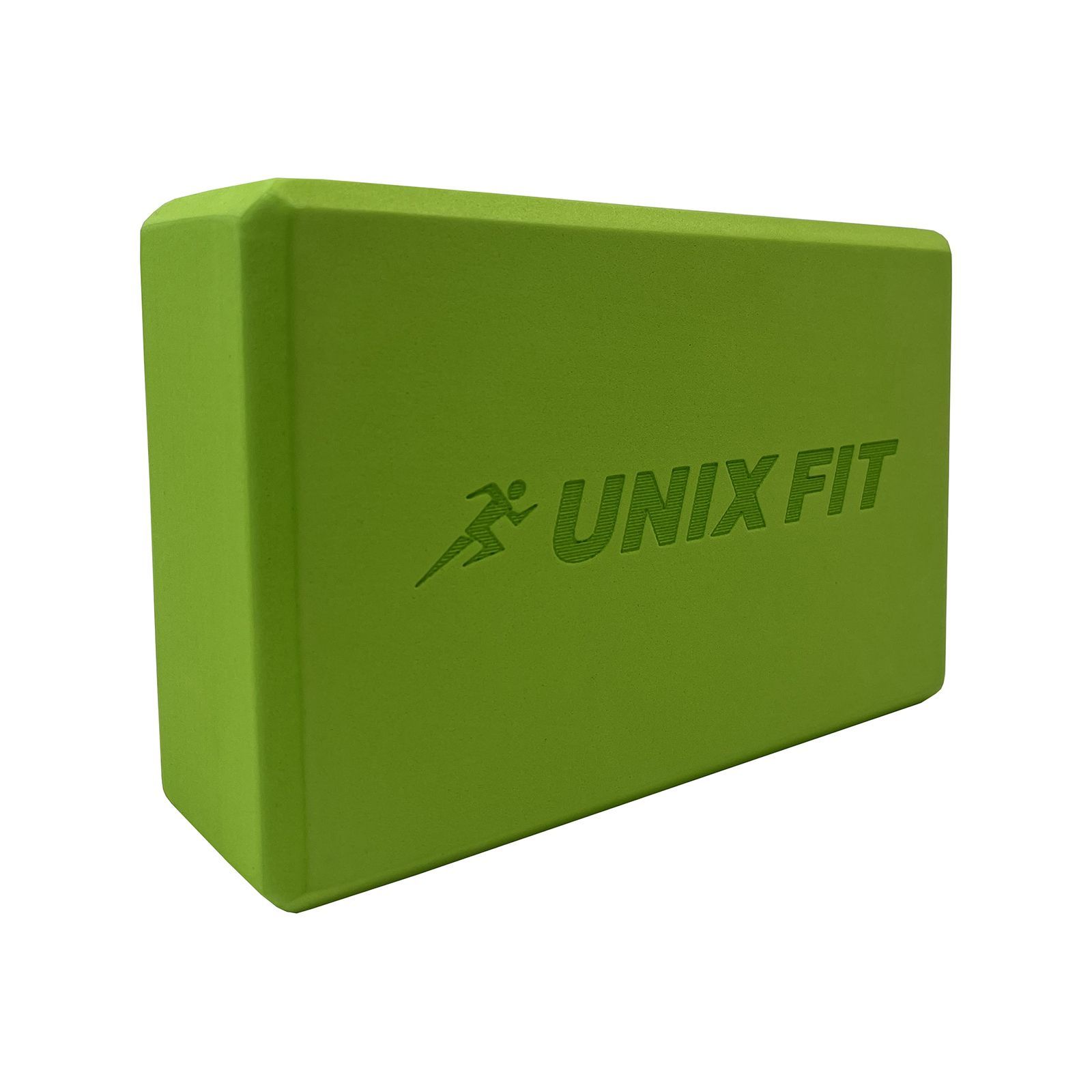 Блок для йоги и фитнеса UNIX Fit 200g зеленый 23х15х7 см 1 шт - фото 9