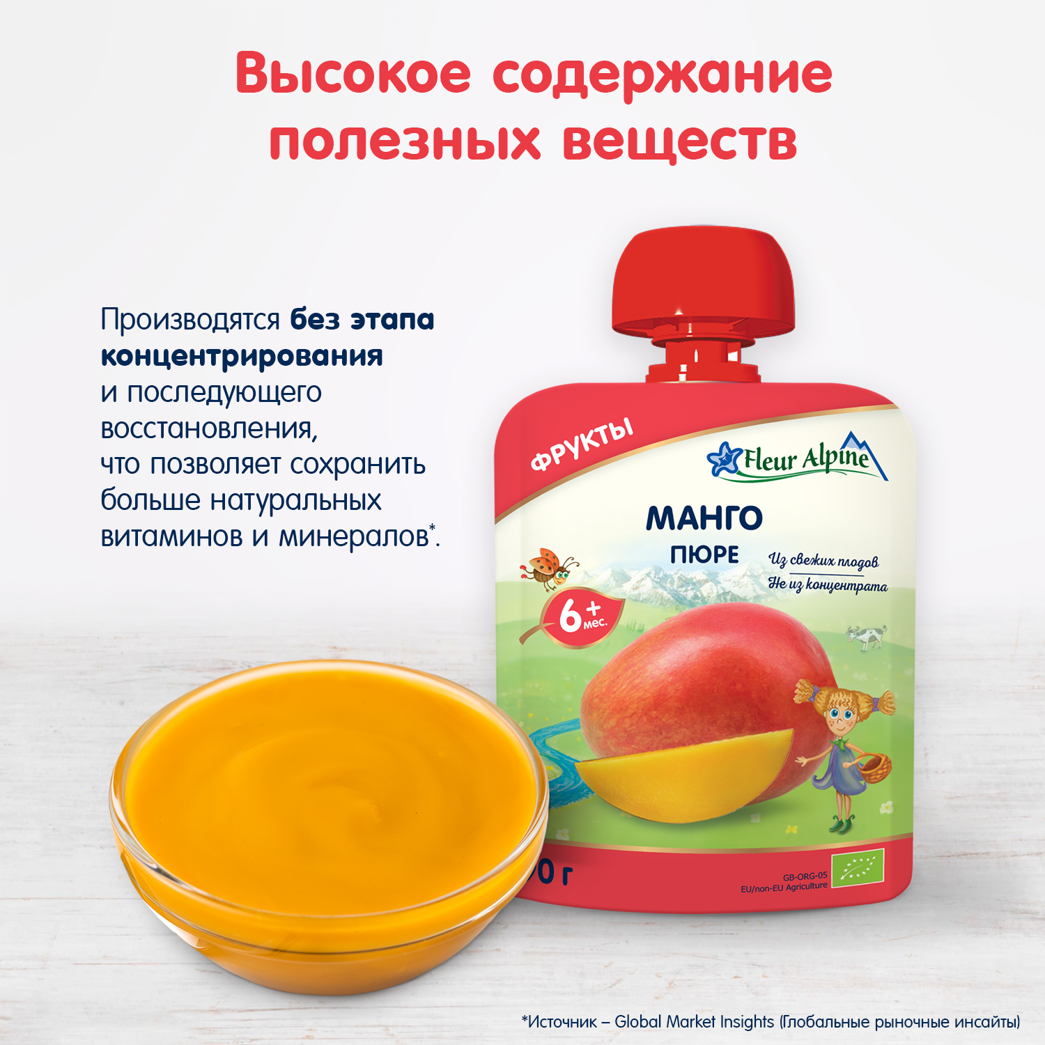 Пюре Fleur Alpine Манго с 6 мес 90 г - фото 8