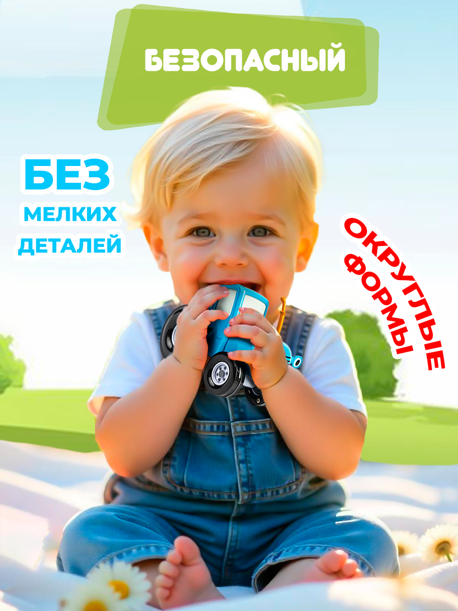 Игрушка Super01 каталка Синий трактор в ассортименте - фото 5