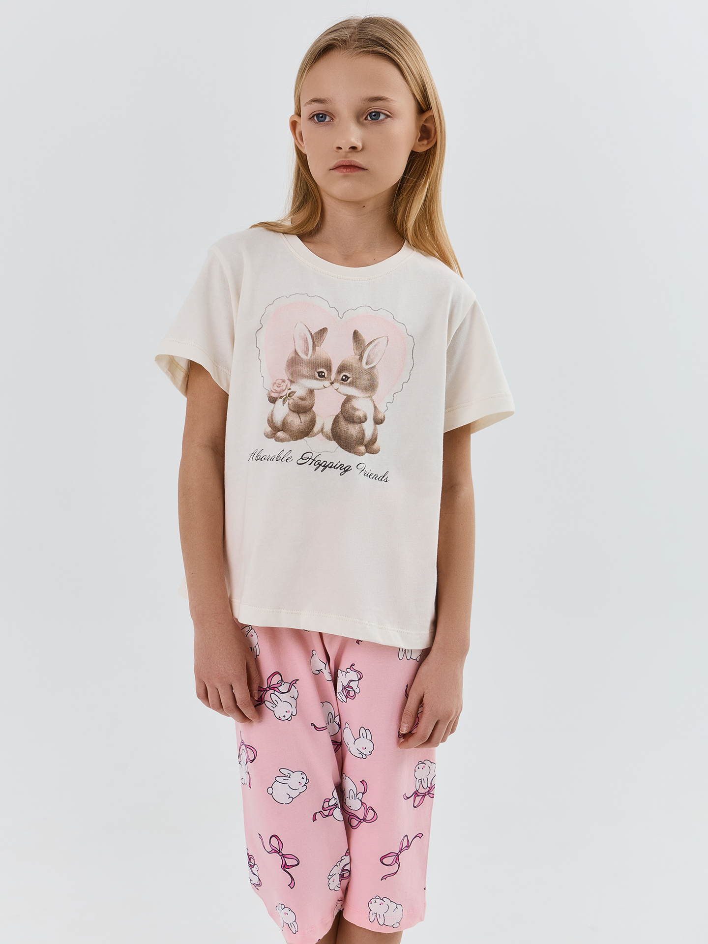 Пижама Mark Formelle (Марк Формэль) 567735/молочный +зайчики на розовом - фото 5