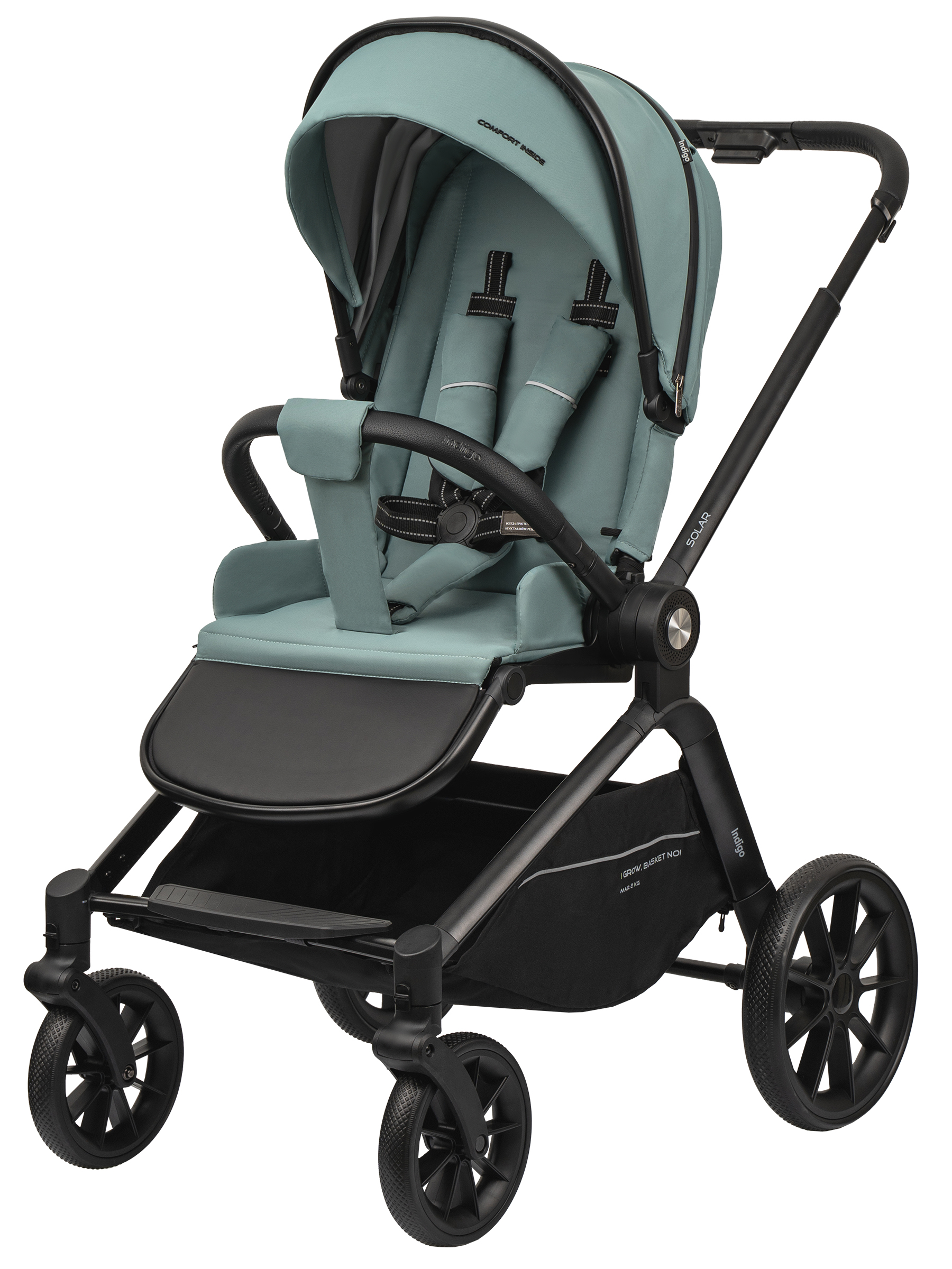 Коляска 3в1 Indigo Solar зеленый - фото 9