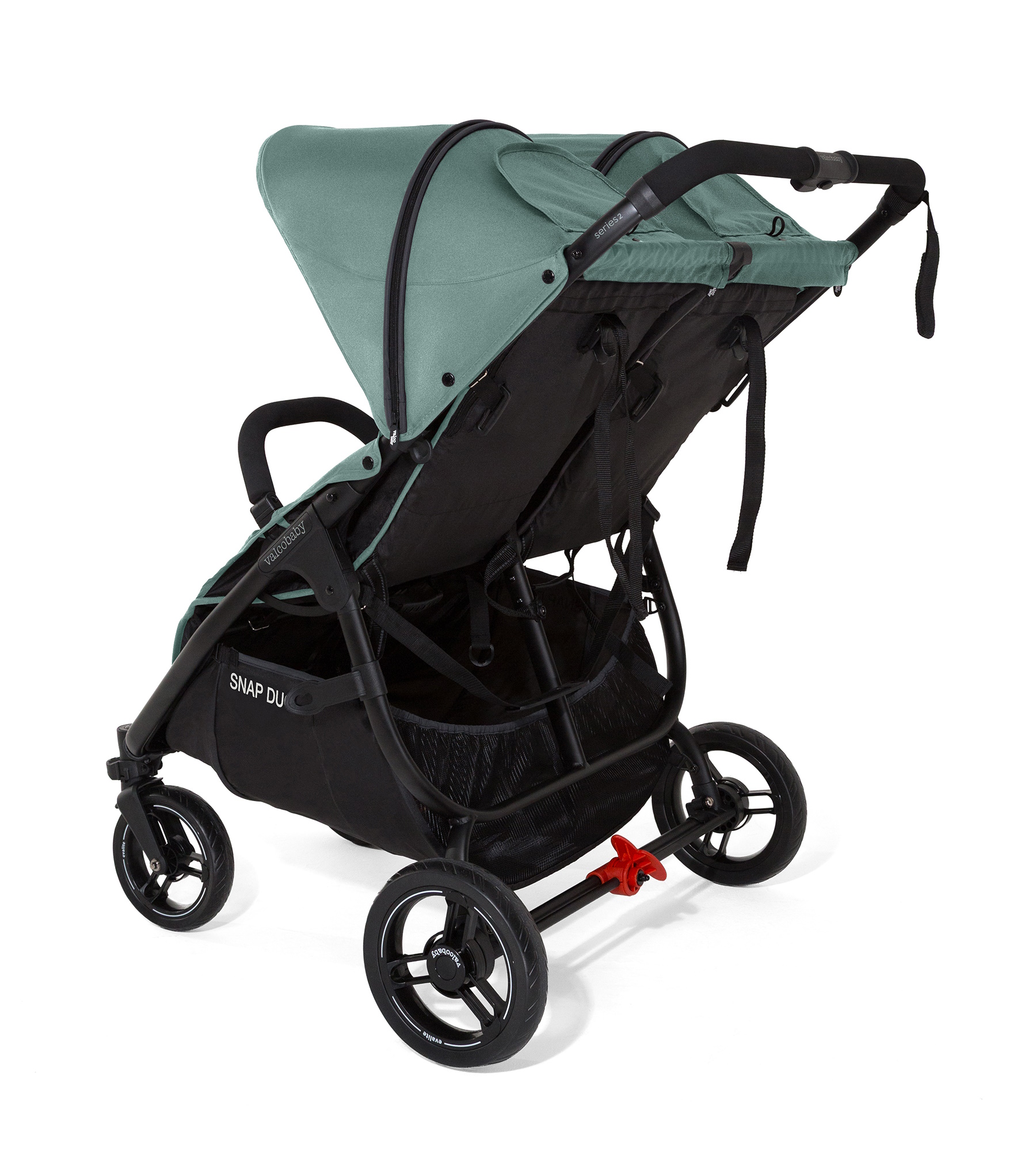 Коляска прогулочная для двойни Valco baby Snap Duo зеленый - фото 15