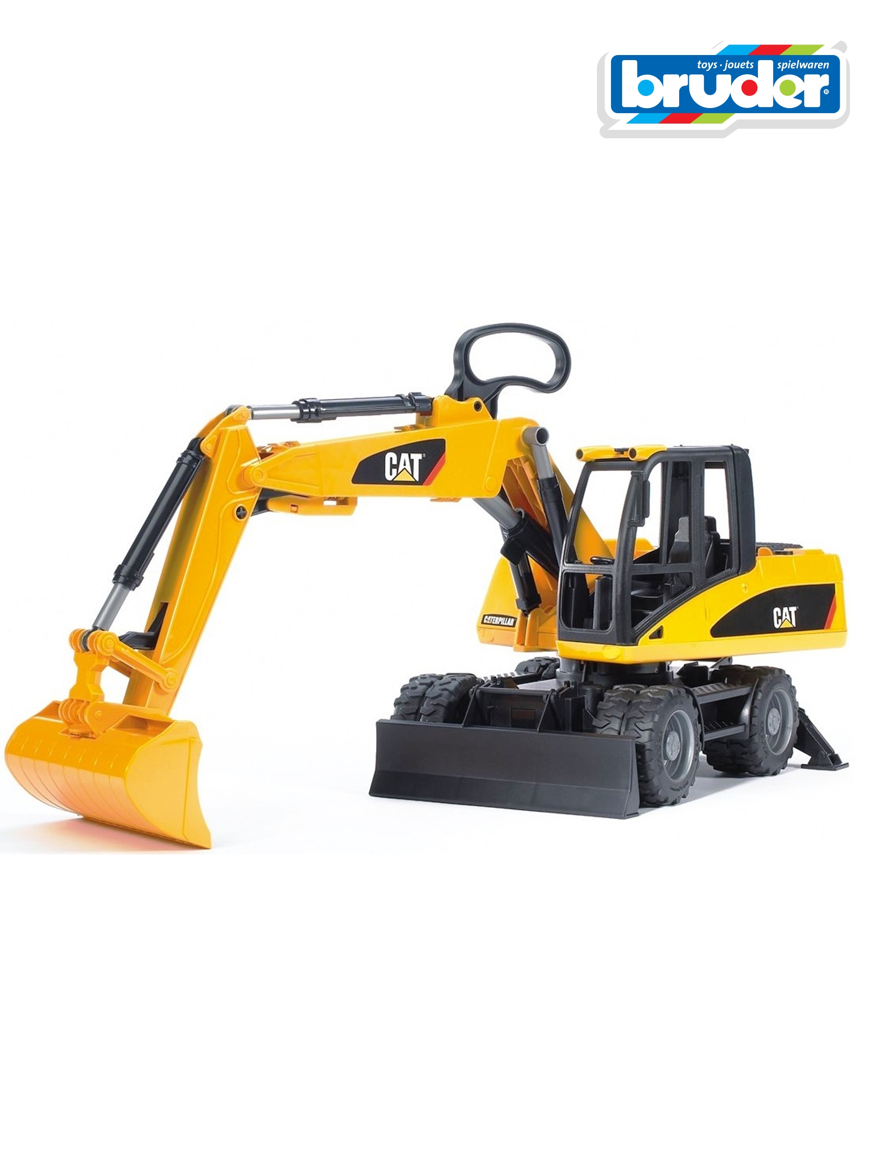 Экскаватор Bruder CAT Колёсный с отвалом 02-445 - фото 1