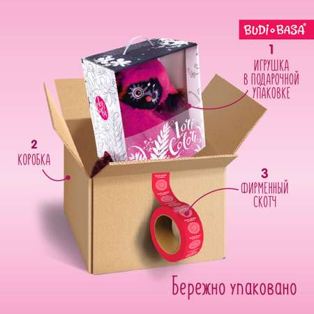 Мягкая игрушка BUDI BASA Лори Колори Тёко фуксия 30 см LR30-05