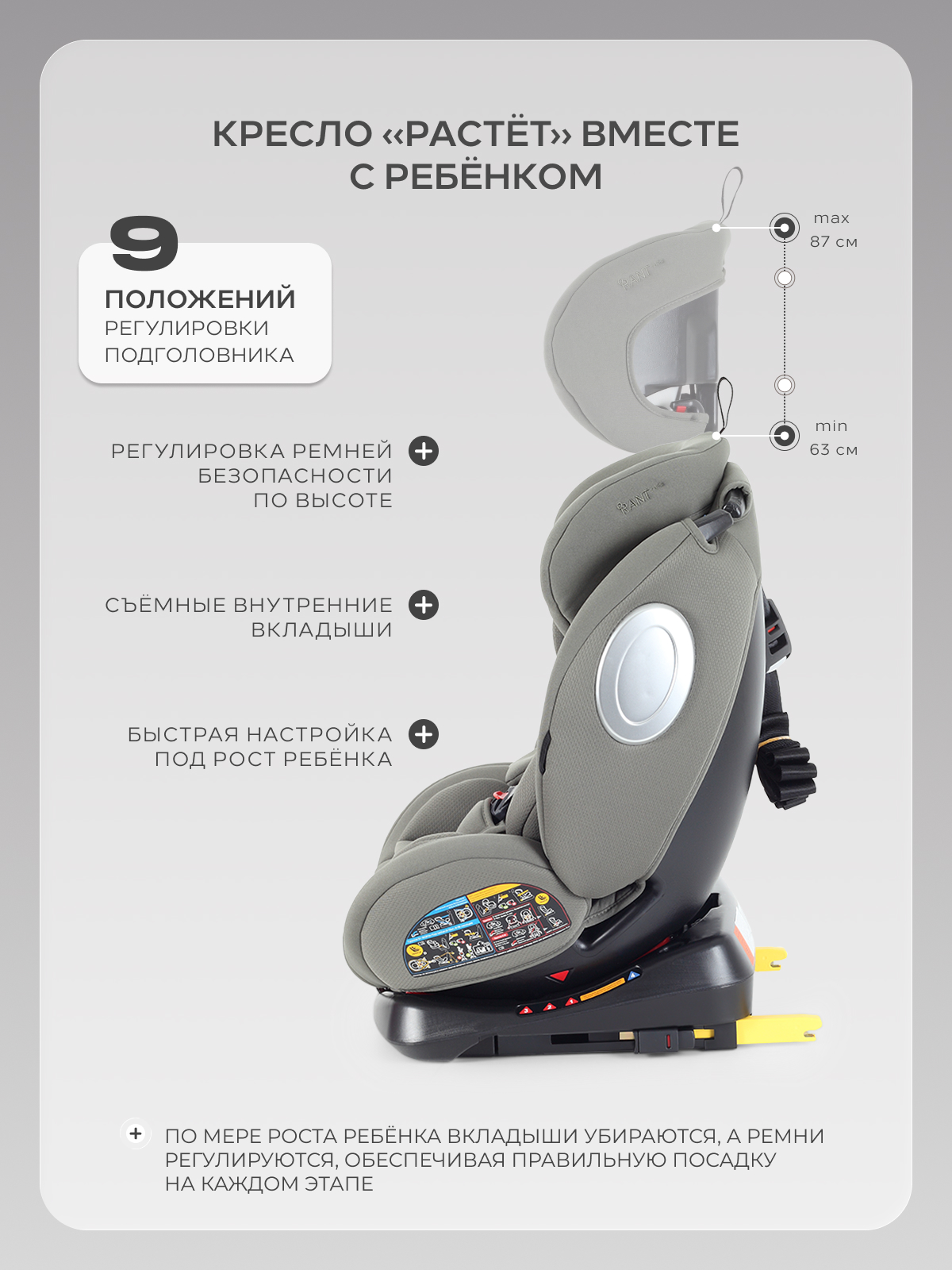 Автокресло Rant Basic Twist Isofix 0+/1/2/3 (0-36 кг) зеленый - фото 11