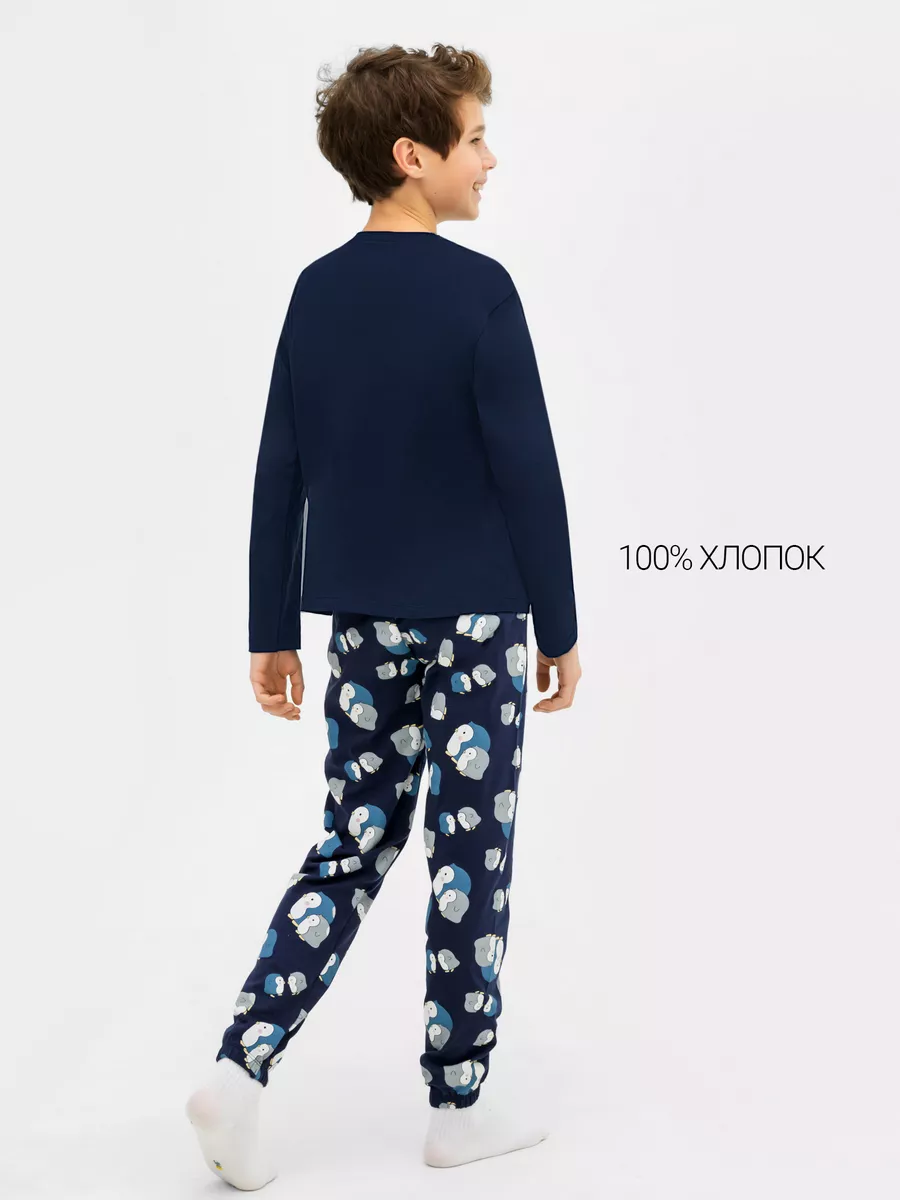 Пижама Mark Formelle (Марк Формэль) 563323/синий +пингвины на синем - фото 3
