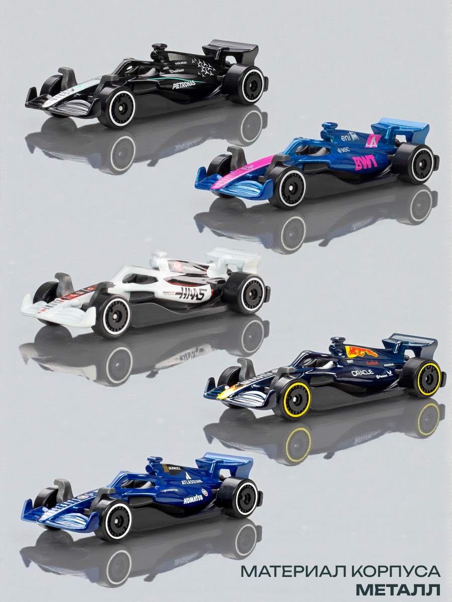 Болид Hot Wheels Коллекционные модели Формула 1 1:64 JLN11 - фото 3