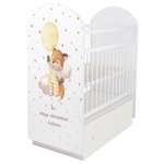 Детская кроватка Ingo My Sleepy MS-04 маятник-ящик белый Лисичка, поперечный маятник