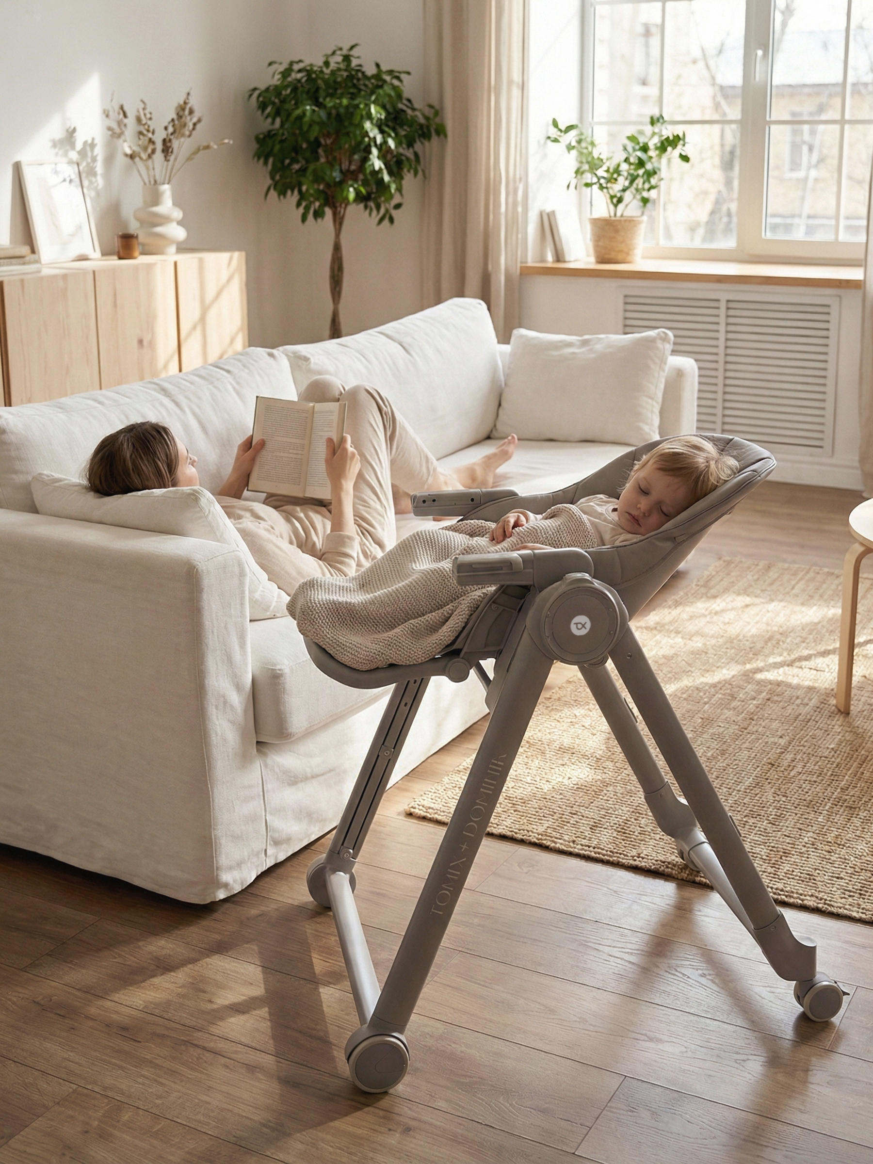 Шезлонг Tomix Dominik серый - фото 16