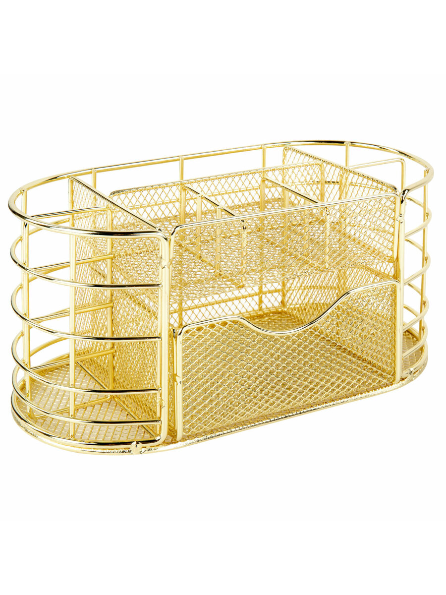 Органайзер для косметики и канцелярии MONTE VITA металлический настольный 9 секций - фото 2