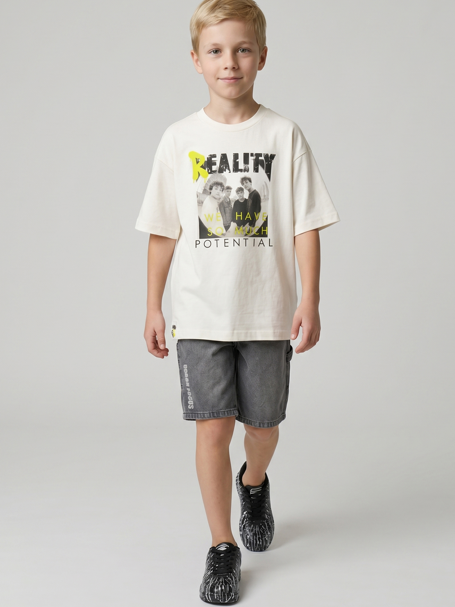 Изображение товара Футболка PlayToday 152 Эластичный хлопковый трикотаж Оверсайз