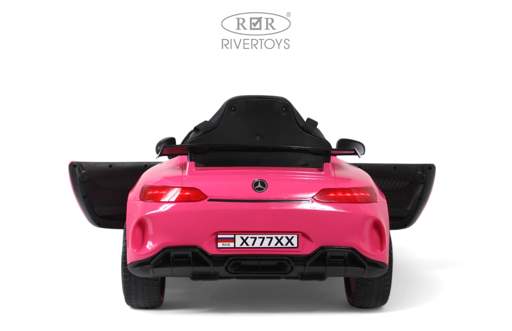 Электромобиль RIVERTOYS Mercedes X777XX-AMG-PINK-GLANEC С пультом ДУ - фото 4