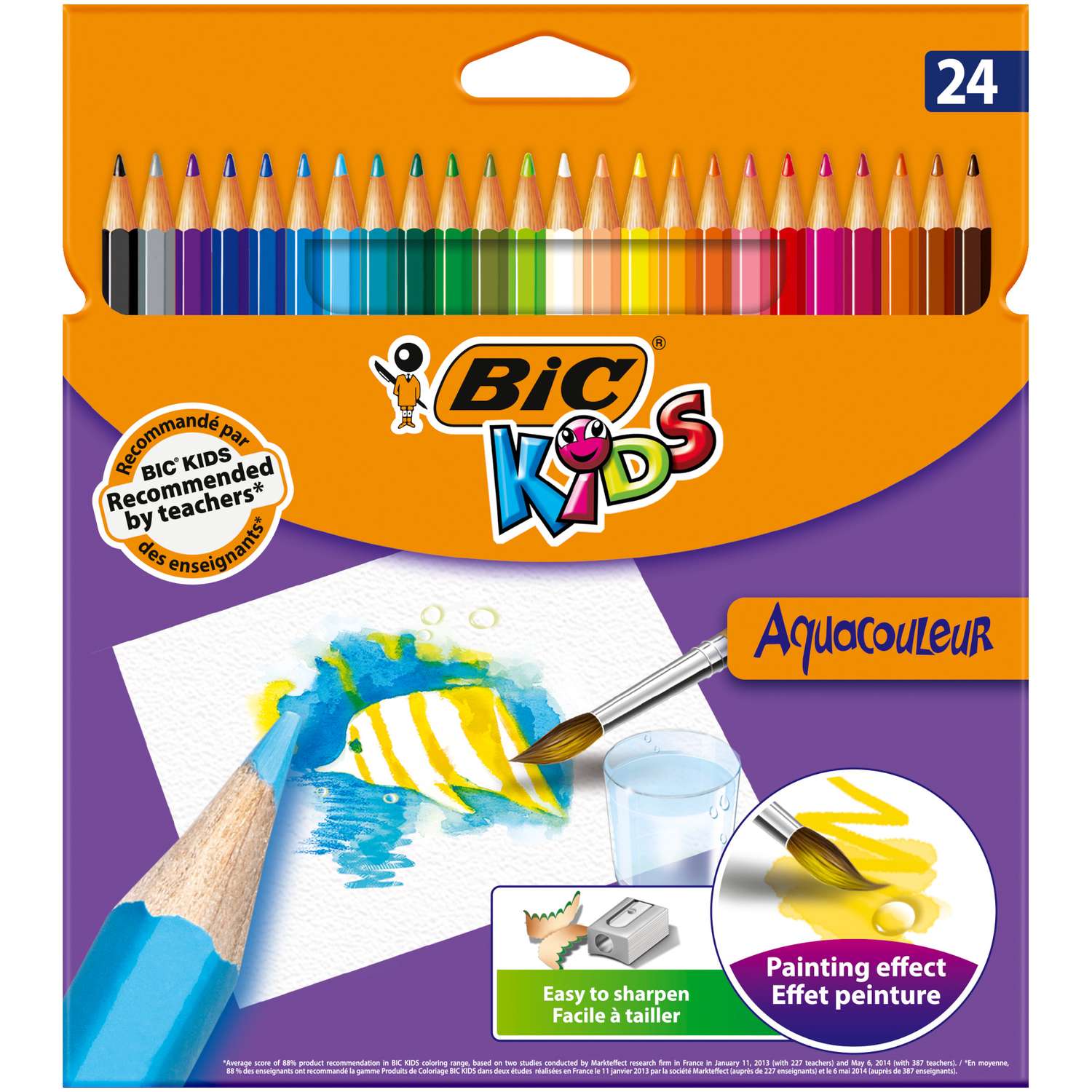 Карандаши акварельные BIC 24 шт. - фото 1